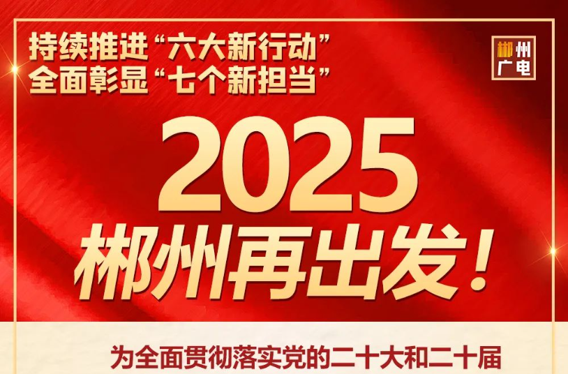 海报丨持续推进“六大新行动” 全面彰显“七个新担当” 2025郴州再出发