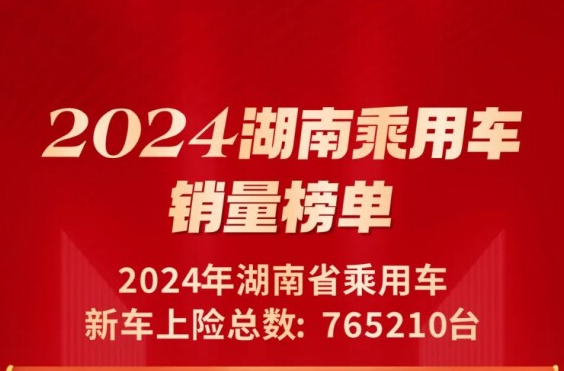 增长61.9%！2024年湖南每卖出10台汽车就有4台新能源车