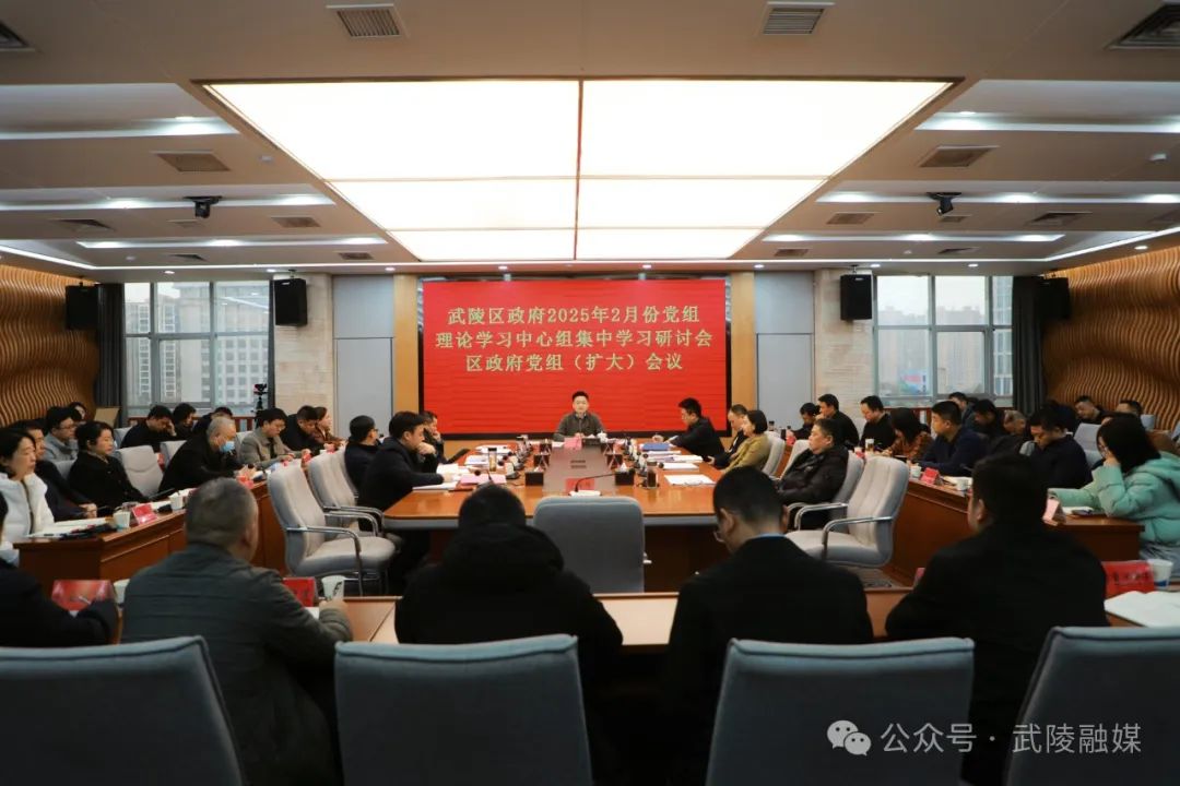 武陵区政府2025年2月份党组理论学习中心组集中学习研讨会、区政府党组（扩大）会议召开