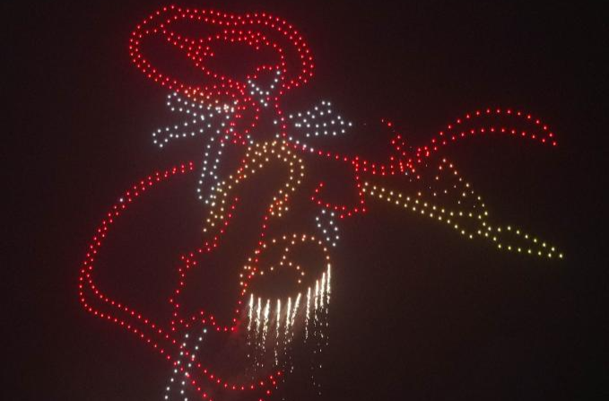 Fireworks show staged in Liuyang City, China's Hunan