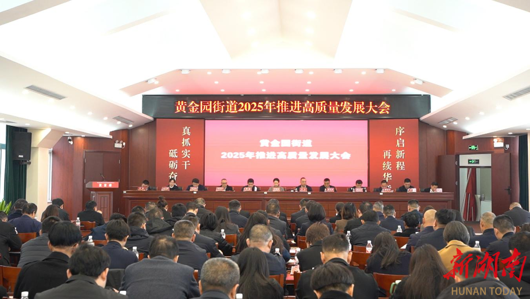春来潮涌东风劲  奋楫扬帆启新程  湘江新区黄金园街道召开推进高质量发展大会
