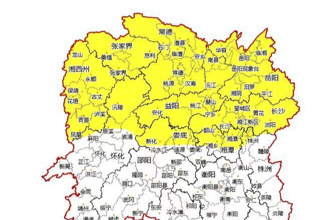 湖南發(fā)布寒潮黃色預(yù)警，局地最低氣溫將下降10℃以上