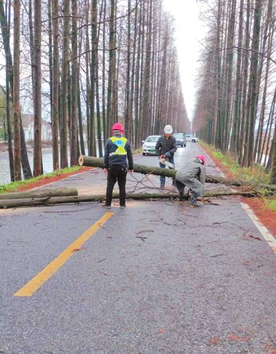 屈原管理区风雨无阻清障保畅