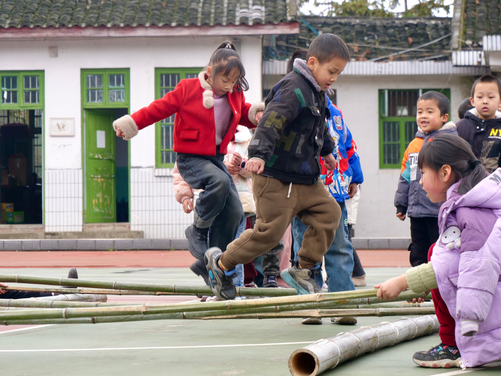 会同县堡子镇小学：竹竿声里传薪火