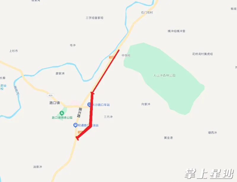 管制路段示意图。长沙县公安局交通警察大队供图