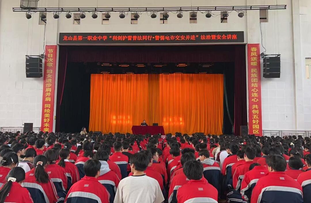 龙山县第一职业中学：“警校联动利剑护蕾，电诈交安共筑平安”