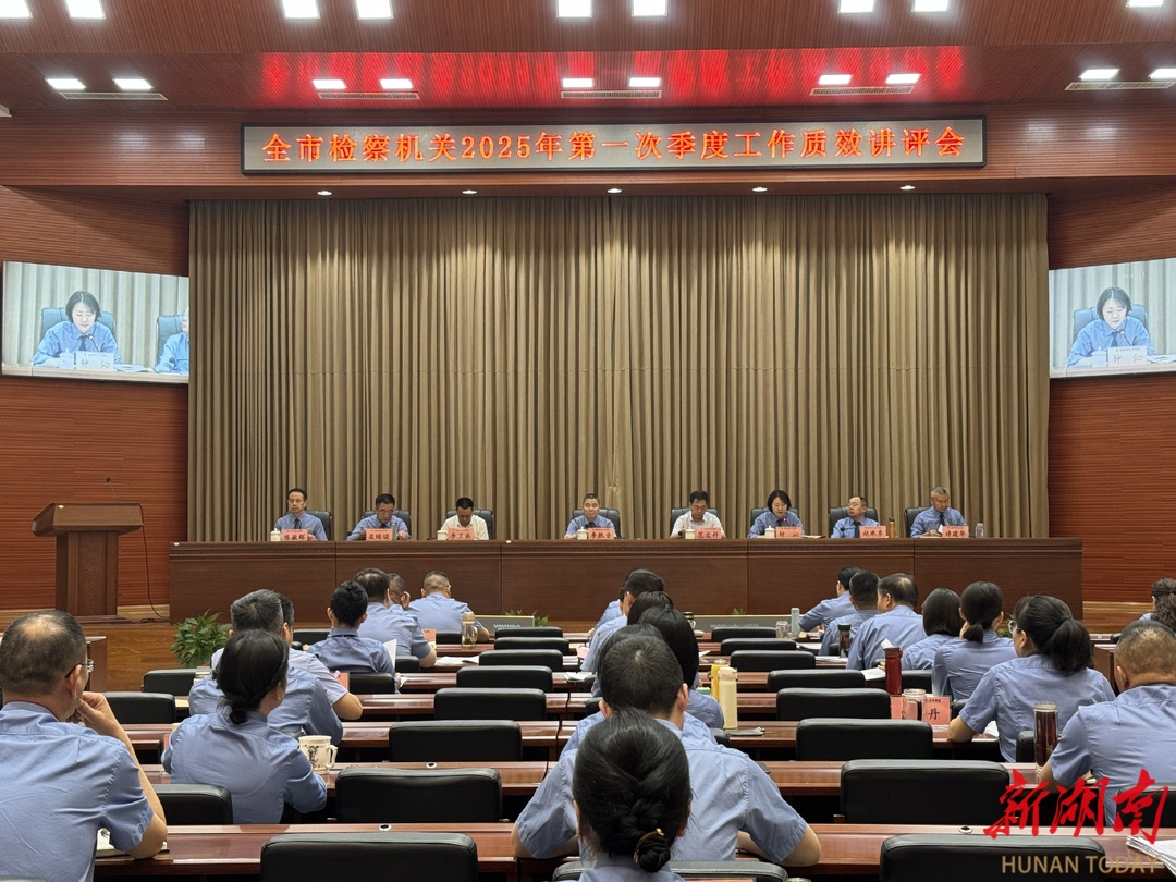 总结复盘， 加压奋进！岳阳市检察院召开2025年第一季度工作质效讲评会