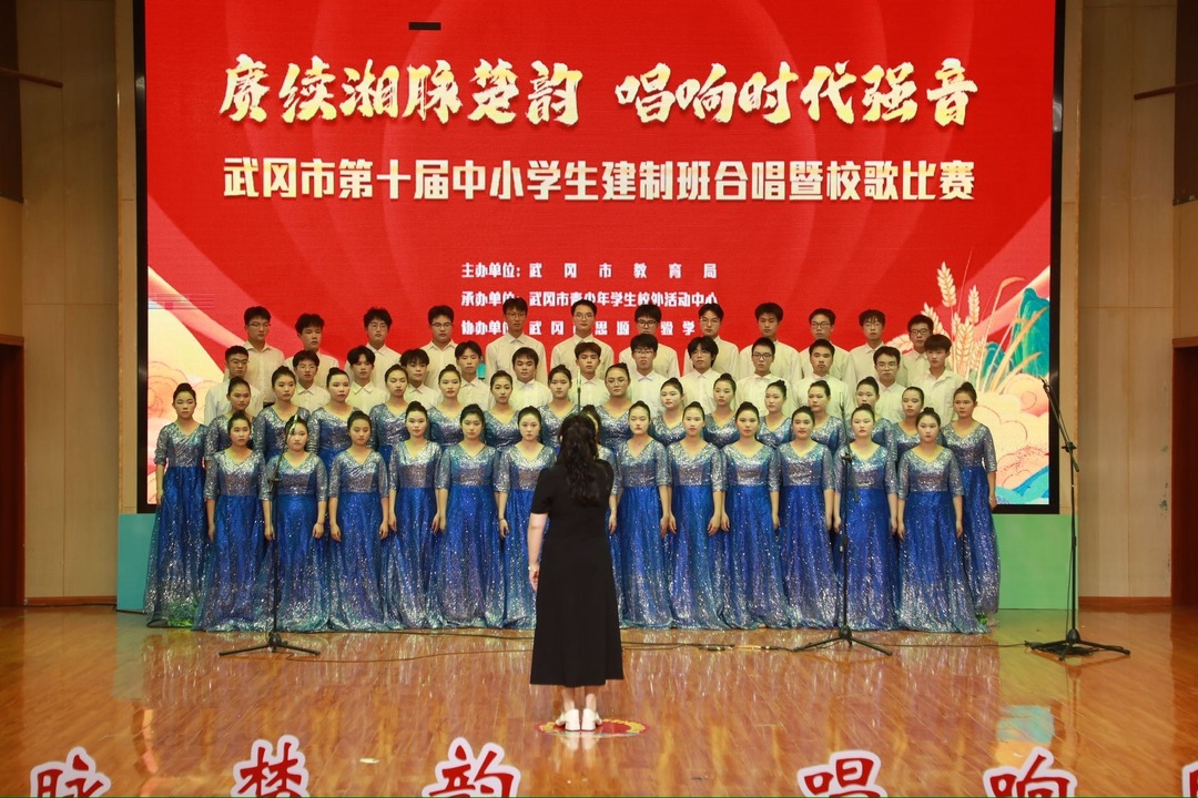 武冈市举行第十届中小学生建制班合唱暨校歌比赛
