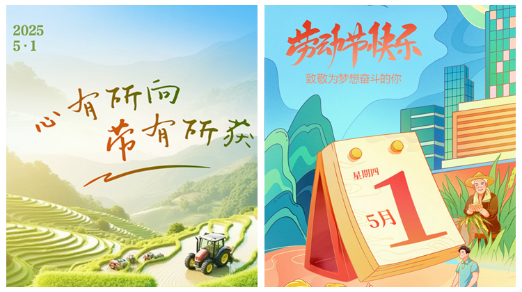 海報丨心有所向 勞有所獲，祝你五一勞動節(jié)快樂！