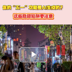 今日科普｜你的“‘五一’攻略”是AI生成的？这些隐藏陷阱要注意