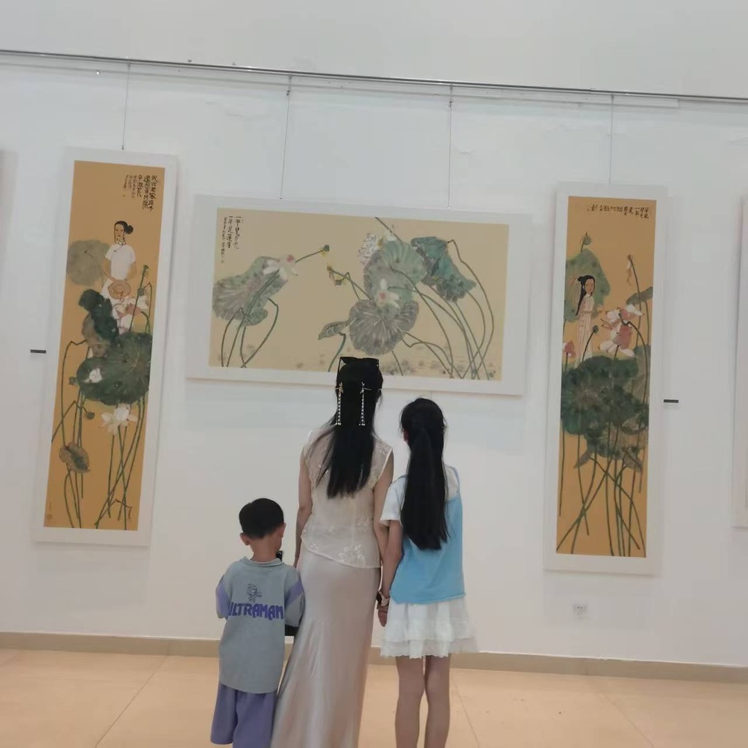 月下诗画作品展星城开幕