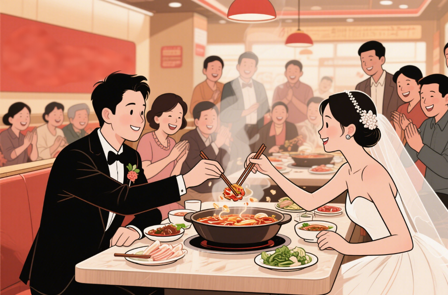 华声漫评：婚事简办 祝福不减