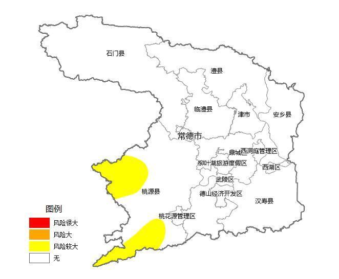 常德发布地质灾害气象风险黄色预警