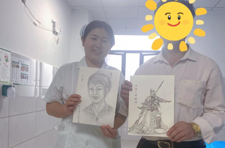 笔绘医患情深，怀化市第二人民医院靖州院区收到患者家属赠画
