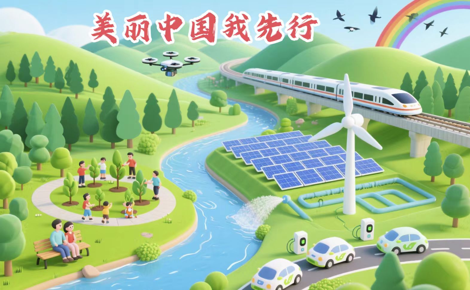 好评中国·漫评丨山水织锦，奋力绘就美丽中国新画卷