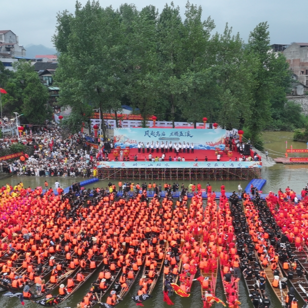 百龙游江 桨影翻飞——2025年辰溪燕尾龙舟文化展演活动侧记