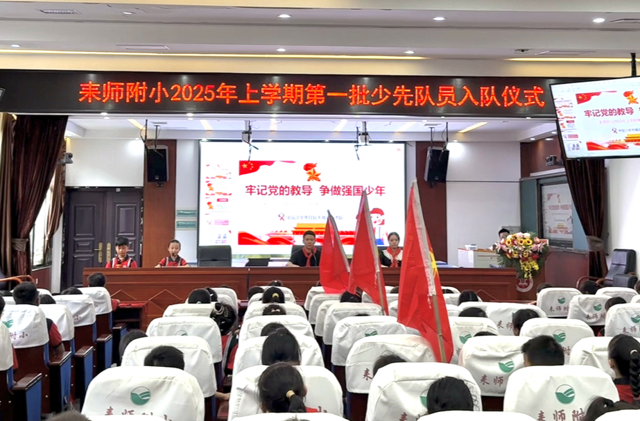 耒师附小举行少先队员入队仪式