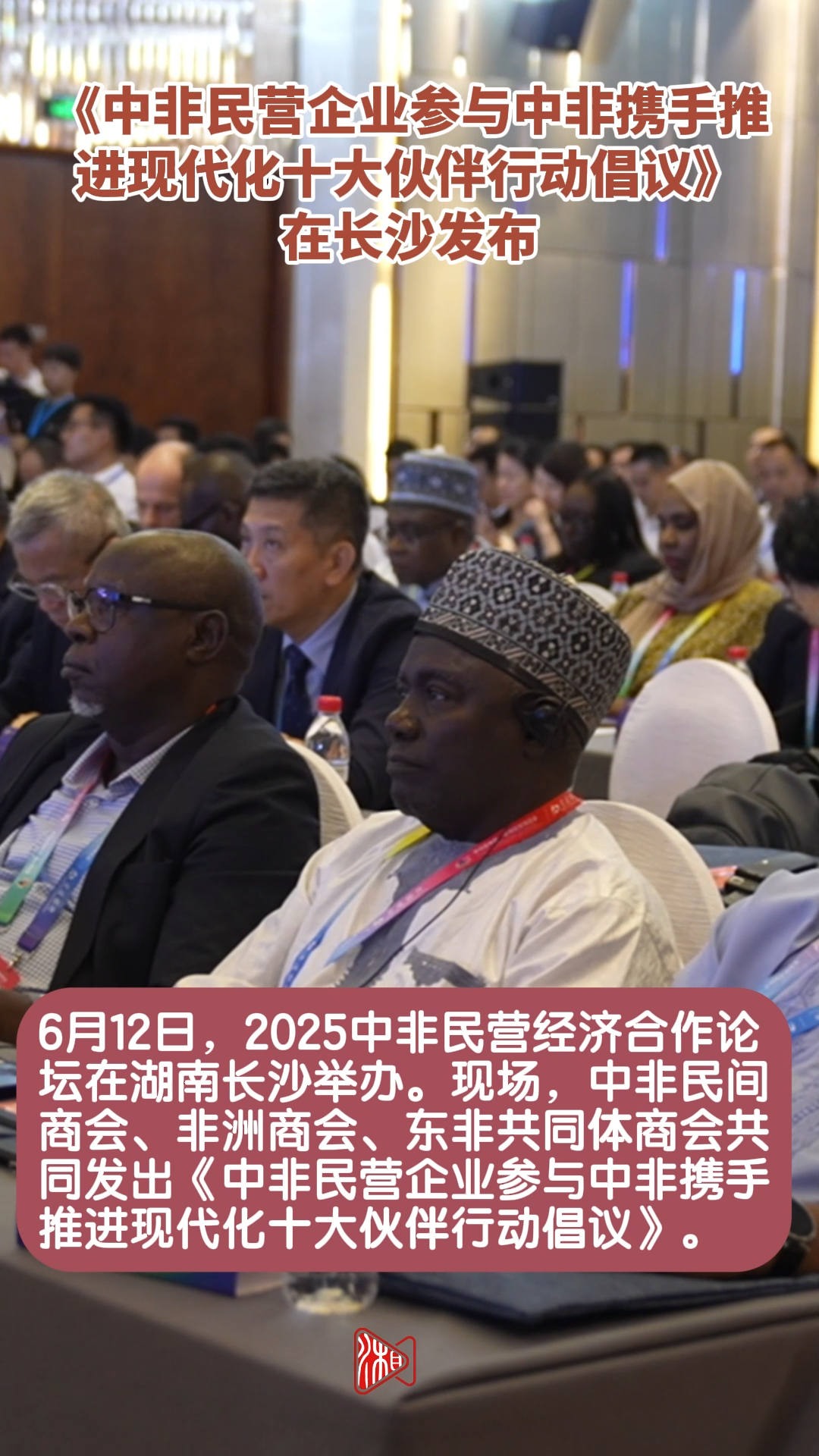 《中非民营企业参与中非携手推进现代化十大伙伴行动倡议》在长沙发布