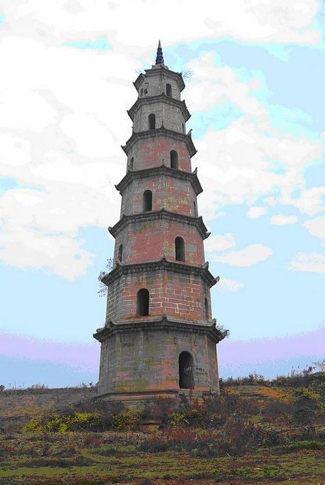 一塔文心映洞庭