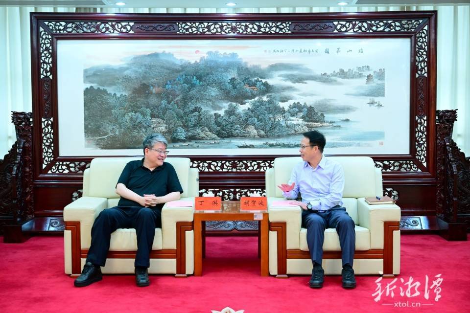 胡贺波会见中国科学院院士丁洪一行