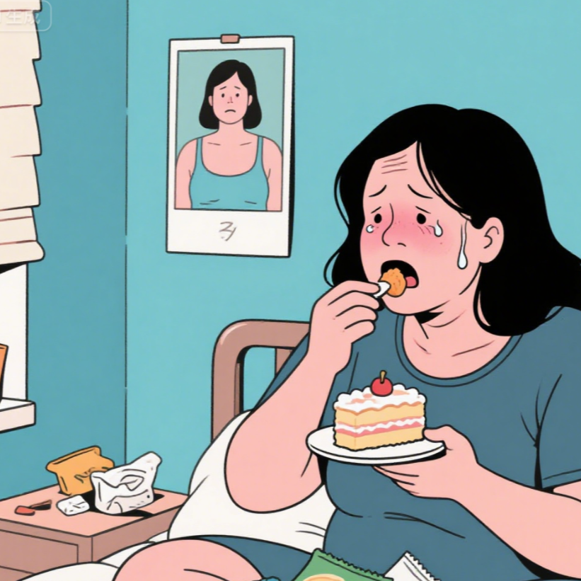 瘦下来未必快乐！女子减肥50斤后陷入暴食抑郁“怪圈”