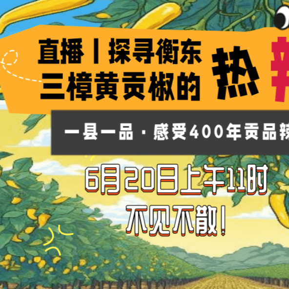 直播预告丨探寻衡东三樟黄贡椒的“热辣滚烫” 感受400年贡品辣椒的独特魅力