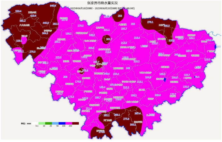 闻“汛”而动丨张家界市降雨实况