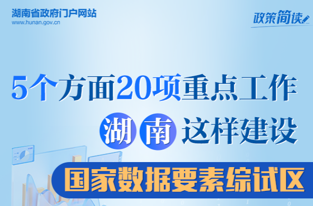 政策簡讀丨5個方面20項重點(diǎn)工作 湖南這樣建設(shè)國家數(shù)據(jù)要素綜試區(qū)