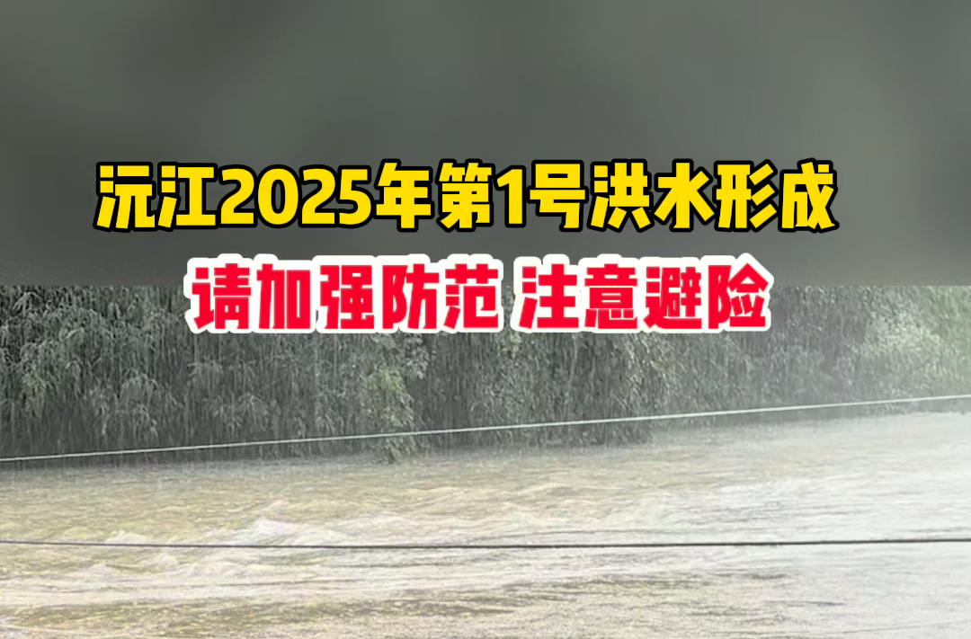 流量超20000秒立米！ 沅江2025年第1号洪水形成
