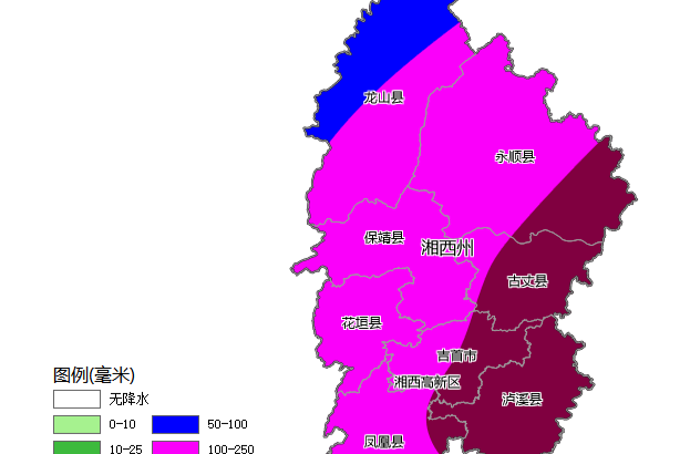天气预报丨预计21日至23日湘西州暴雨天气持续，致灾风险高