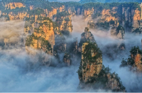Breathtaking Sea of Clouds Appears in Zhangjiajie after Rain