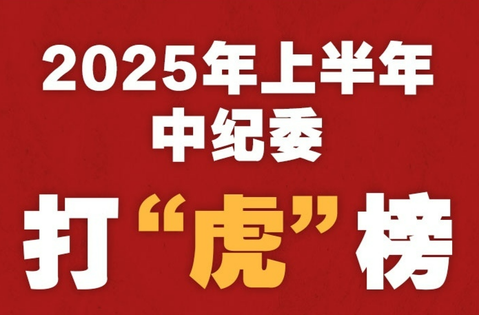 32名中管干部落馬！上半年中紀委打“虎”榜