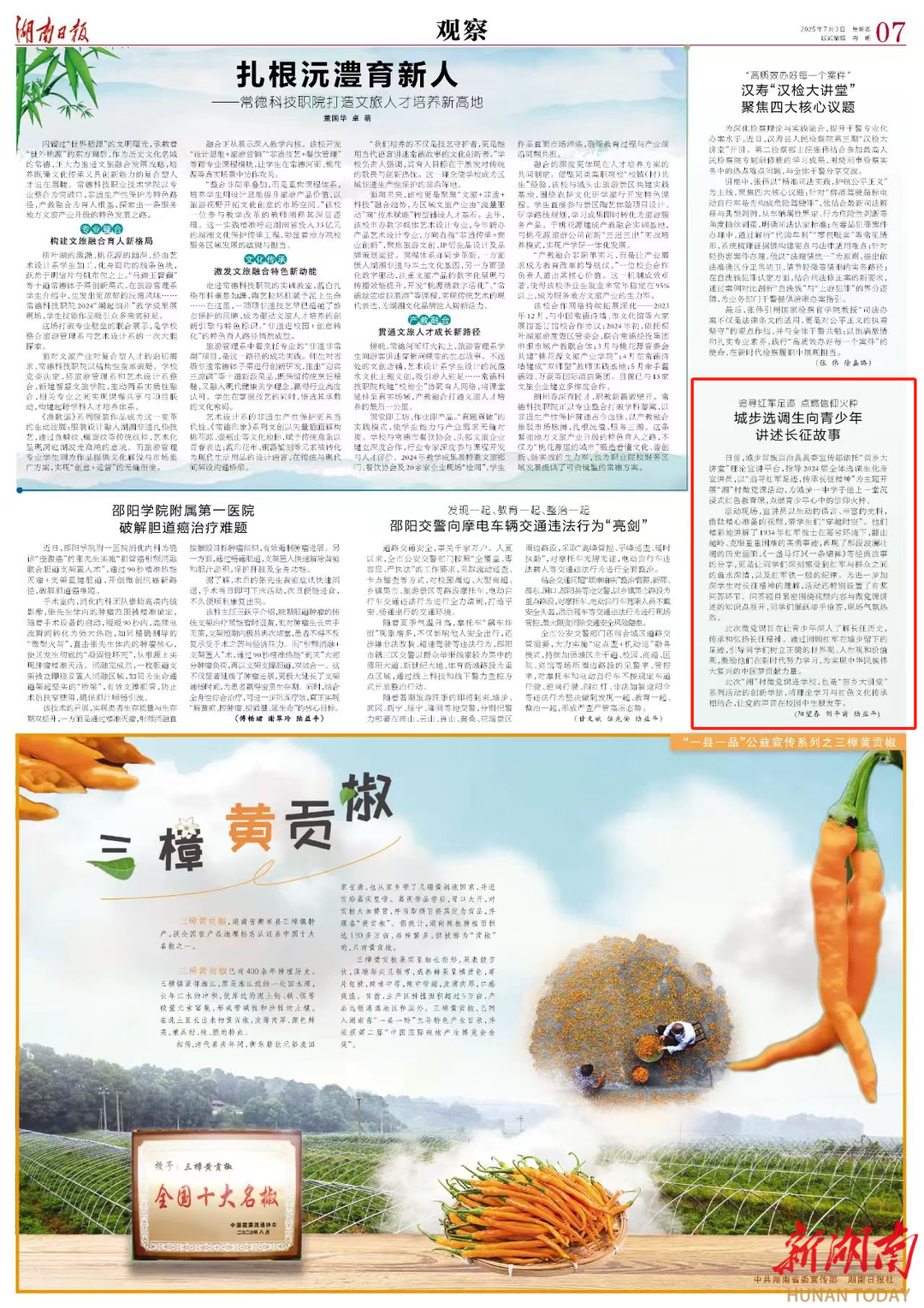 追寻红军足迹 点燃信仰火种 城步选调生向青少年讲述长征故事 | 湖南日报