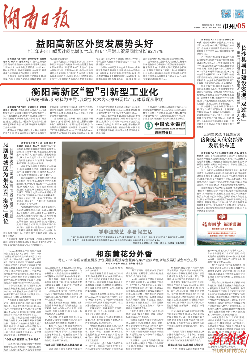 衡陽高新區(qū)“智”引新型工業(yè)化｜湖南日報(bào)市州頭條