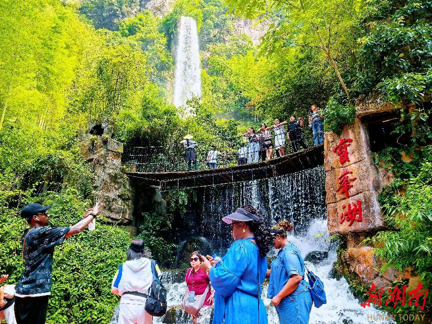 11國(guó)文體旅官員考察張家界寶峰湖 驚嘆山水與民俗交融魅力