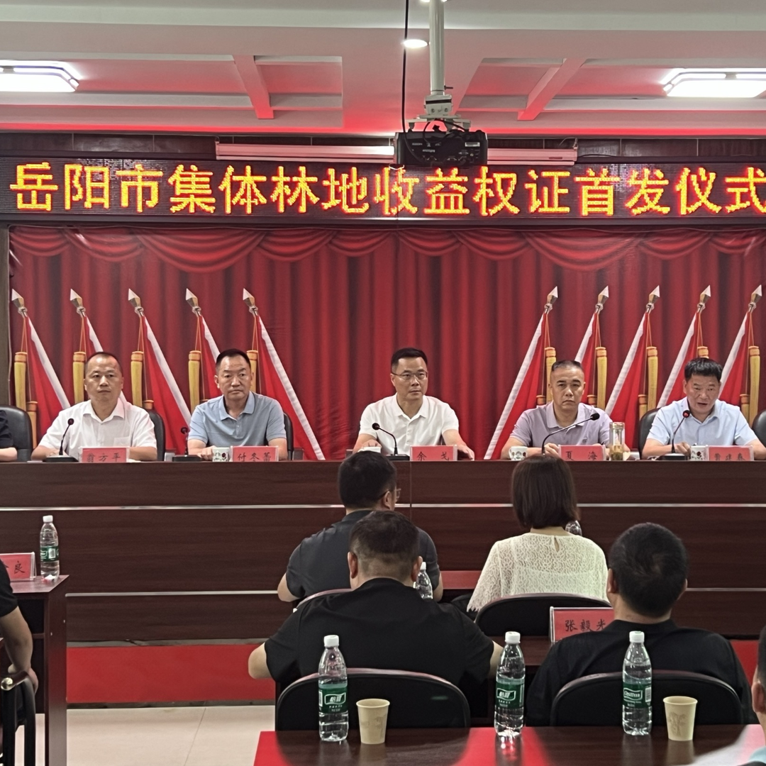 分股不分山，分利不分林！岳阳市首批集体林地收益权证发放到户