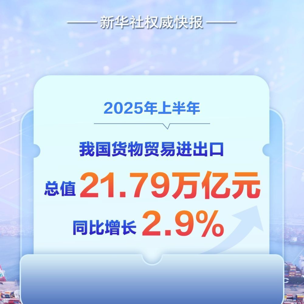增长2.9% 2025年中国外贸半年报出炉