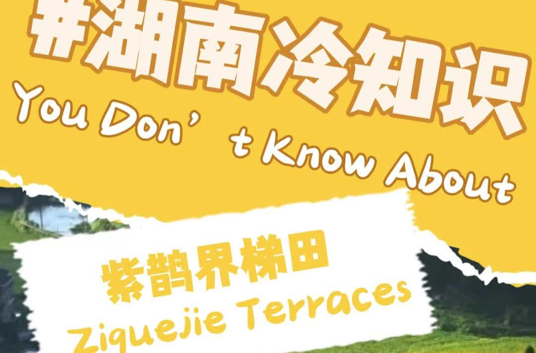 湖南冷知識④ | 紫鵲界梯田的千年智慧
