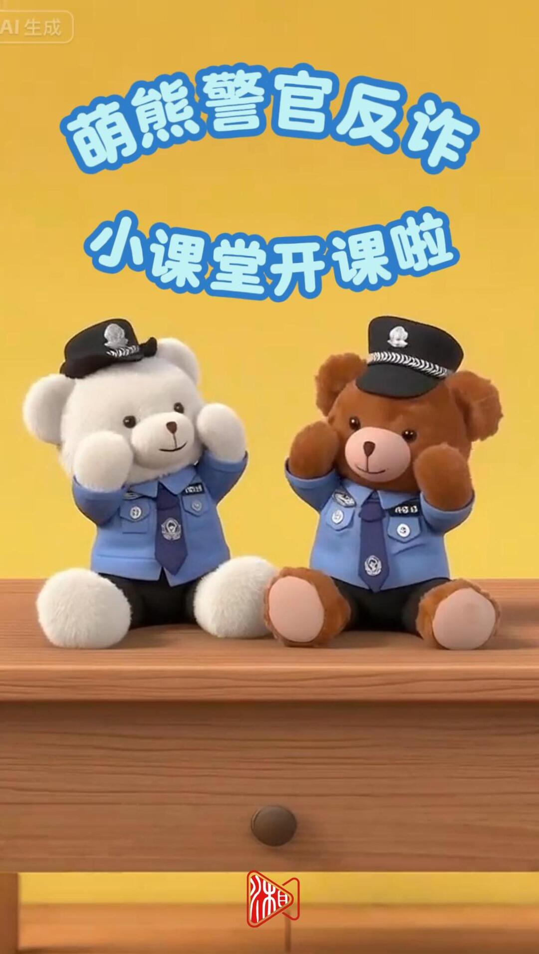 和超萌小熊一起“拍手”学反诈~