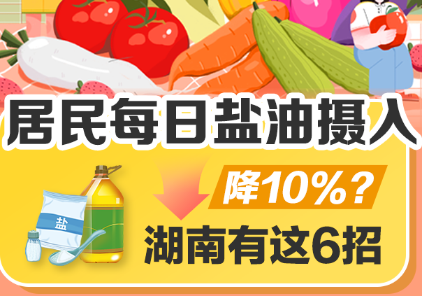 政策简读丨居民每日盐油摄入降10%？湖南有这6招