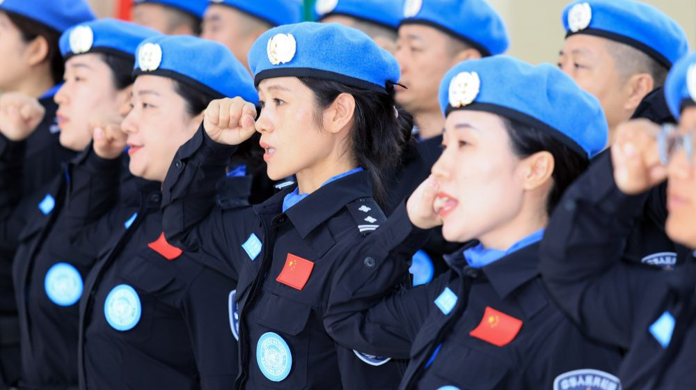 中国第十一支赴联合国南苏丹任务区维和警队出征