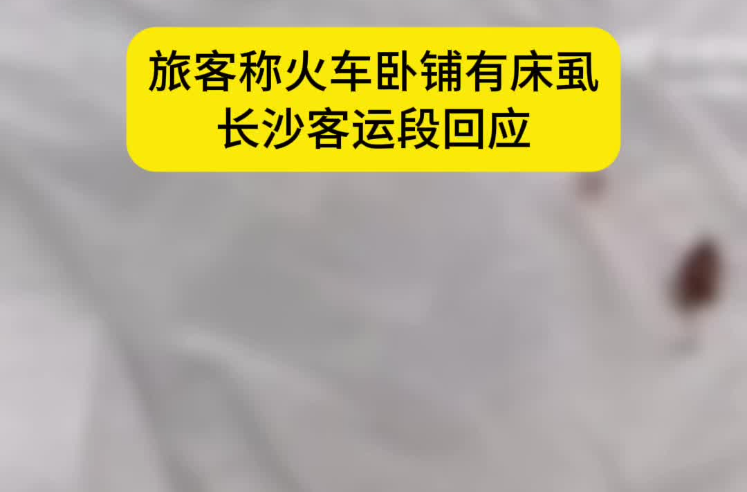 旅客称火车卧铺有床虱，长沙客运段回应