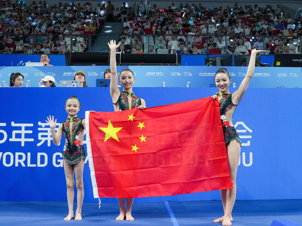 China claims acrobatics gymnastics women's group gold at World Games
