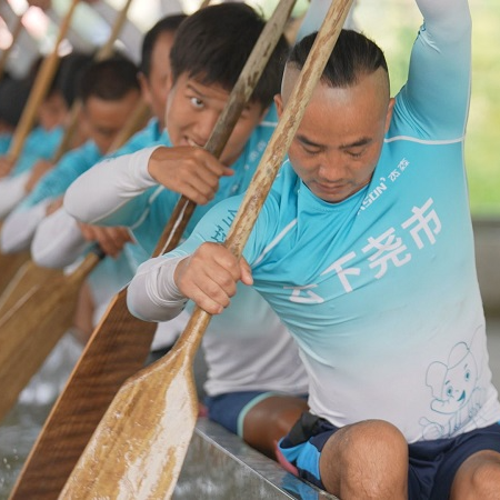  挥汗如雨！看云下尧市龙舟队备战训练有多拼