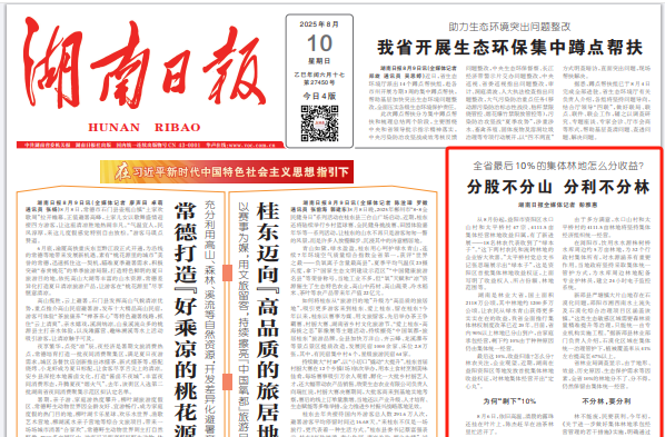 全省最后10%的集体林地怎么分收益？分股不分山 分利不分林|湖南日报头版