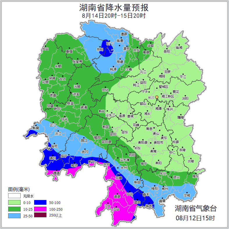 湖南發(fā)布汛情提醒，湘南、湘西南有大暴雨