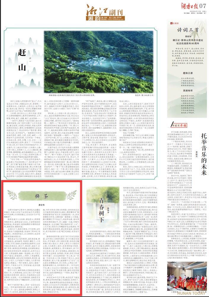 湘江副刊·湘韻丨換 茶