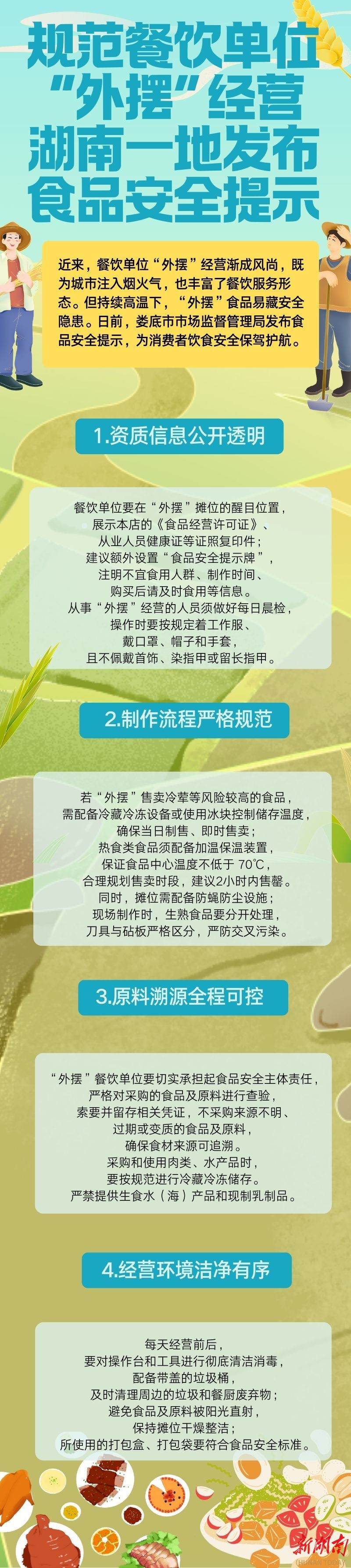 规范餐饮单位“外摆”经营 湖南一地发布食品安全提示