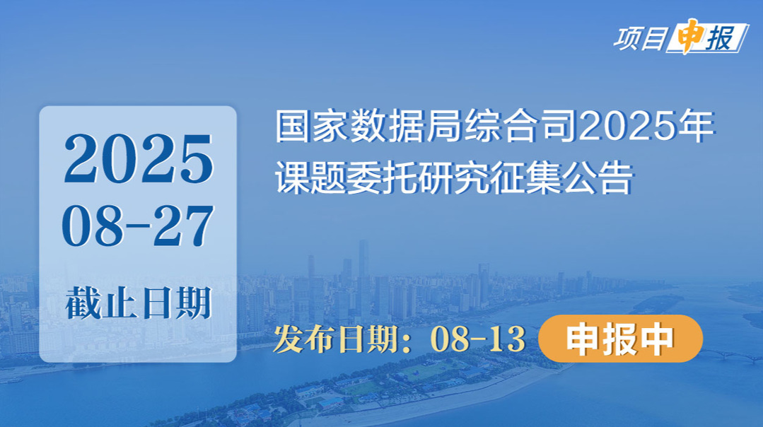 项目申报丨国家数据局综合司2025年课题委托研究征集公告 