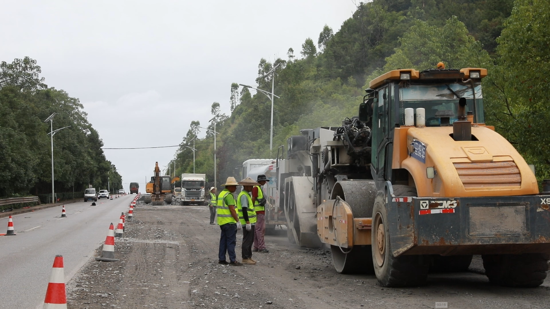 桂嘉公路嘉禾段G357大修工程全面启动，预计12月初竣工通车